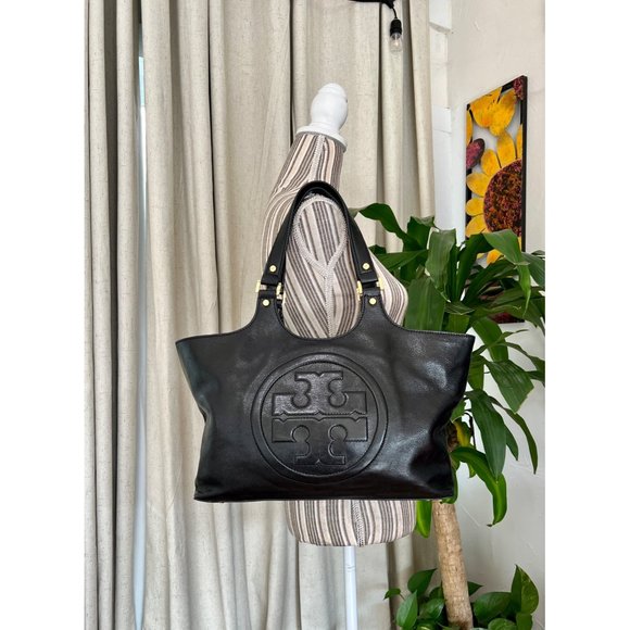 ♦️♦️  TORY BURCH AUTHENTIC BLACK BOMBE ELLA SATCHEL ♦️♦️ - Picture 15 of 16